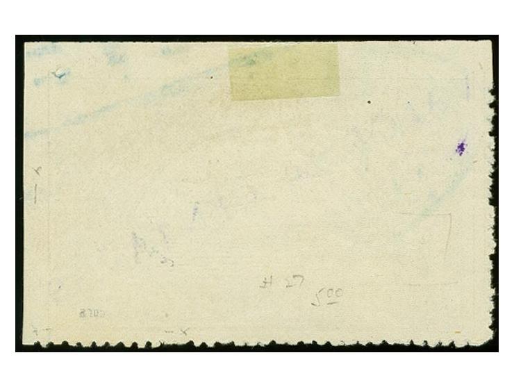 1921, Second Issue Landscape and Airplane surcharged "VALOR 30 CENTAVOS", 50 c. green with surcharge type I from the upper ri