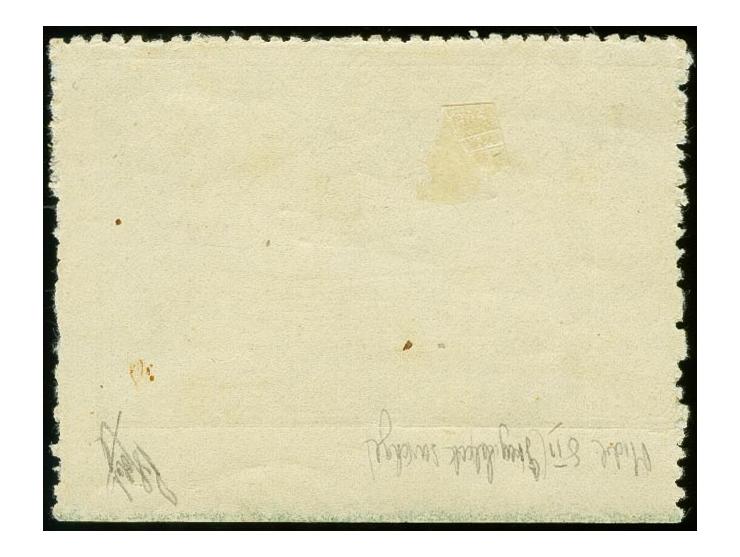 1921, Second Issue Landscape and Airplane surcharged "VALOR 30 CENTAVOS", 50 c. green from the bottom sheet margin with surch