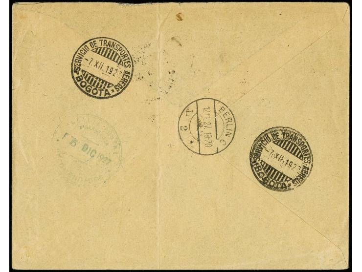 Black machine overprints on 1923 issue: Germany, 20c. grey and 5-15c. in combination with German Empire, tied cds. "BERLIN-ZE