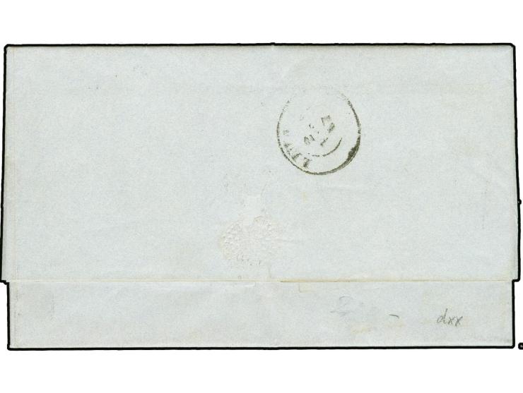 1 r. green, two singles with close to good margins tied by cds. "GUAYAQUIL 27 DEC 66" to folded letter to Lima with arrival c