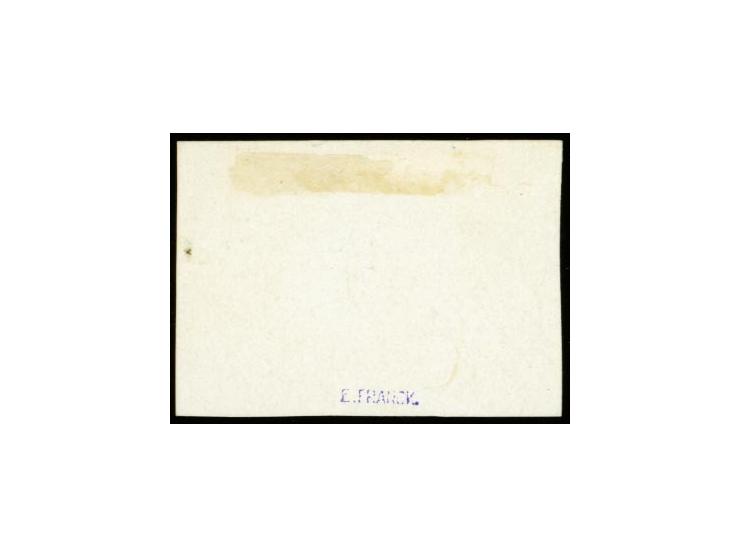 Viking ship 3m., essay for the unissued 3 marka value, black on glossy carton paper, with frame, "EESTI POST" and "3 MARKA" i