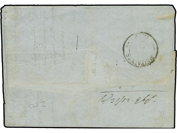 1856, "BORYSTHENE 3.NOV.", clear strike on folded letter from Marseille to Piräus with arrival mark, fine