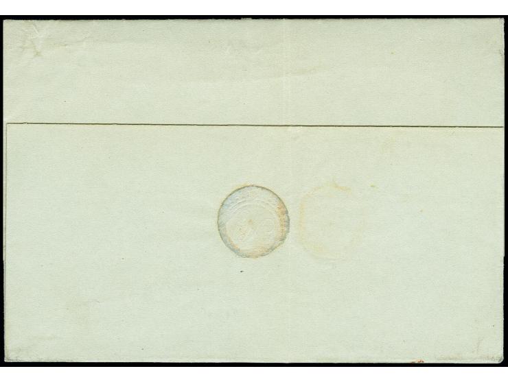 1820, "PUERTO RICO", red oval handstamp on folded letter (dated 10.10.) with handwritten endorsement "Polaera Beaxtrix" to Ma