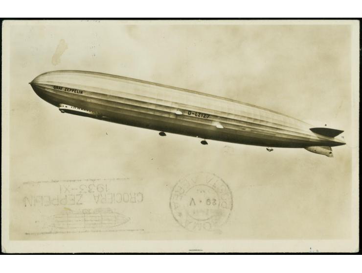 1933, Italienfahrt, Bordost vom 29.5. mit Ankunftstempel Rom, Fotokarte mit Sondermarke 1 M. und viel Text mit e.U. W. Murr (