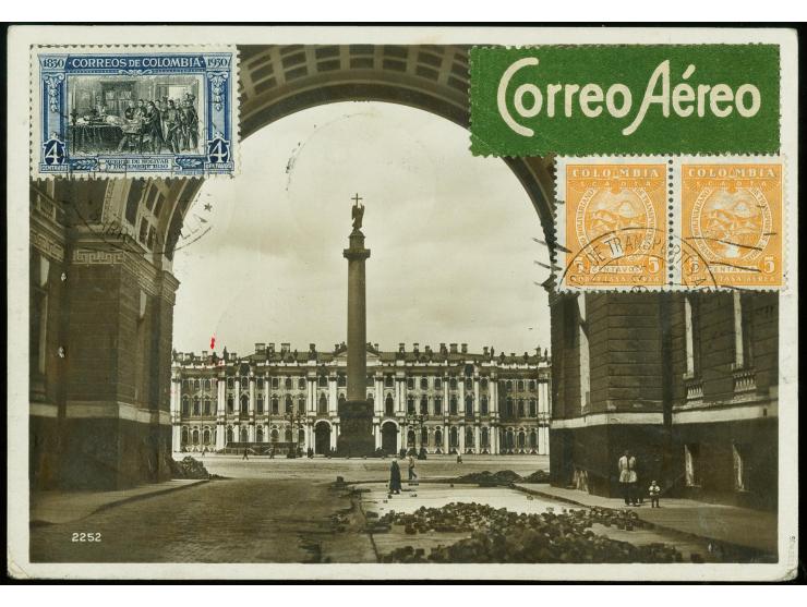 SOWJETUNION: 1933, D. Bremen 2.10., R-Karte mit Mischfrankatur Sowjetunion und Deutsches Reich mit Flugpost-Stempel von "LENI
