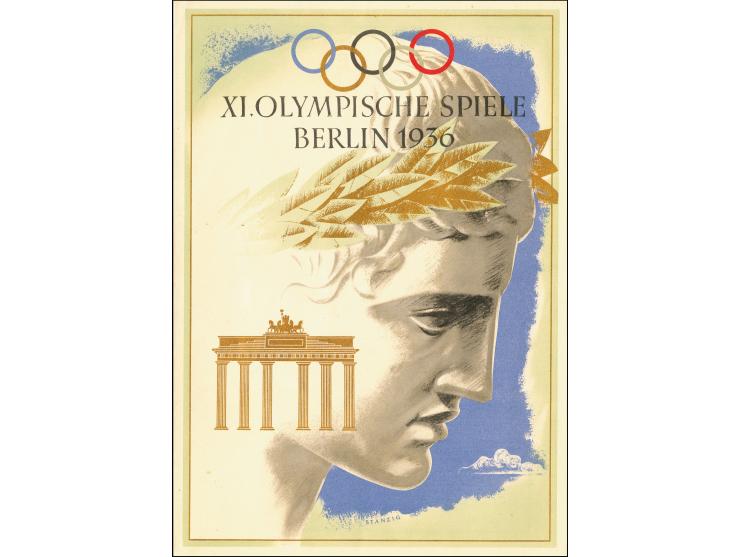 Schmucktelegramm Berlin gebraucht von München an Ernst Krebs, dem Olympiasieger im Kanu über 10.000 Meter, gute Erhaltung