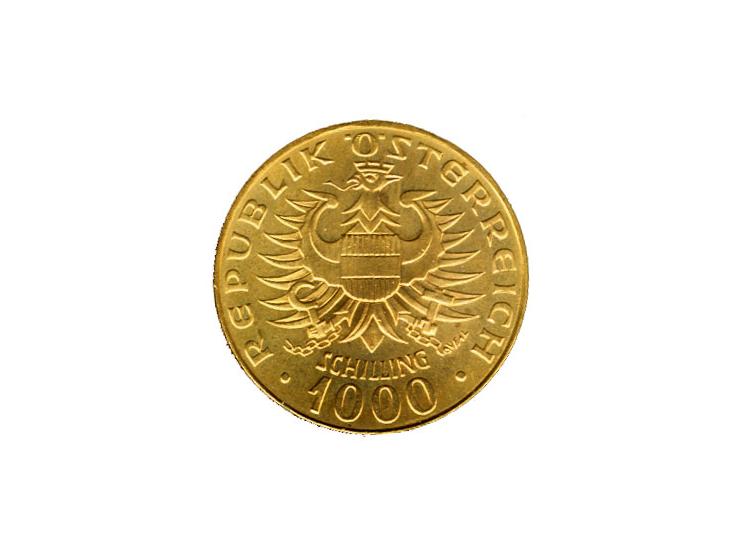 Österreich: 1976, 1.000 ÖS Wien Babenberger, KM 2933 Fried. 909