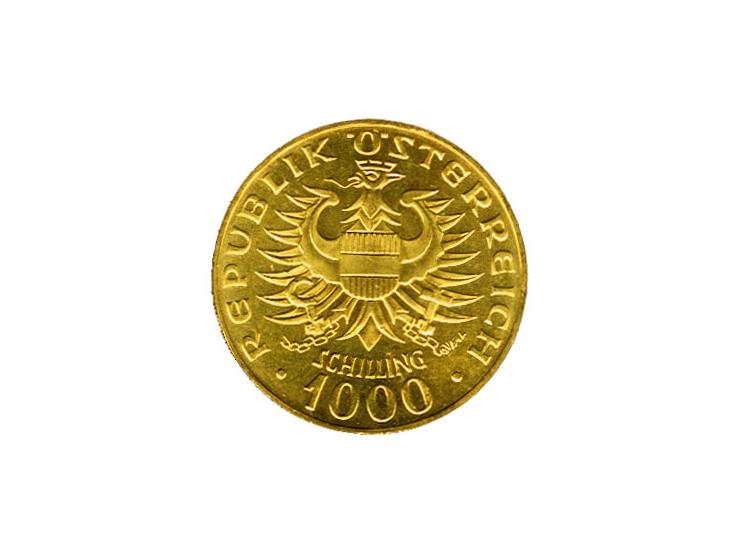 Österreich: 1976, 1.000 ÖS Wien Babenberger, KM 2933 Fried. 909