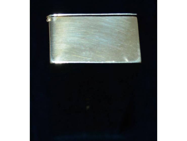 Englisches Silber, Briefmarkendose mit drei Briefmarkenfächern, Keltisches Kreuz auf Deckel, Punzmarken Stockes & Ireland, Bi