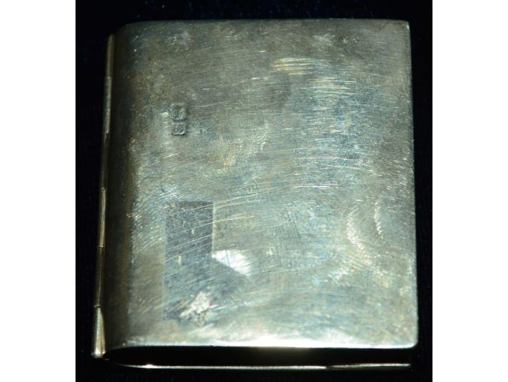 Silber Briefmarkenhalter im Art Deco Stil, 20. Jhd. Jhd., zwei Briefmarkenfächer. Schöne Erhaltung.
 
