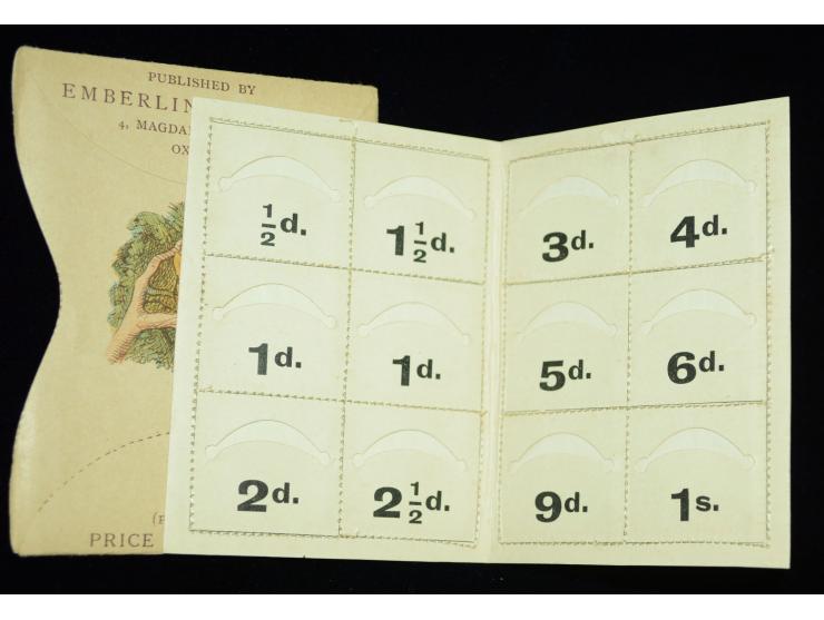 CARROLL (Lewis), das "Wonderland" Postage-Stamp-Case, erfunden von Lewis Carroll 1889. Das Briefmarken-Booklet enthält 12 Bri