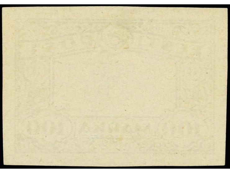 1923, Map of Estonia 100 m. black on thick yellowish gray paper, large sized essay (60x40mm), showing final design of the oli