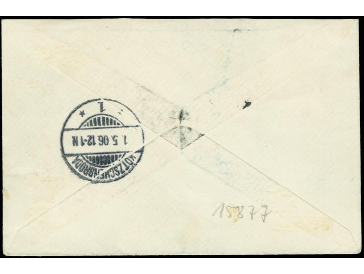 5 M. mit Stempel "KRIBI 3.4.06" auf überfrankiertem R-Brief nach Dresden mit Ankunftsstempel, Pracht (Mi. 950,-)