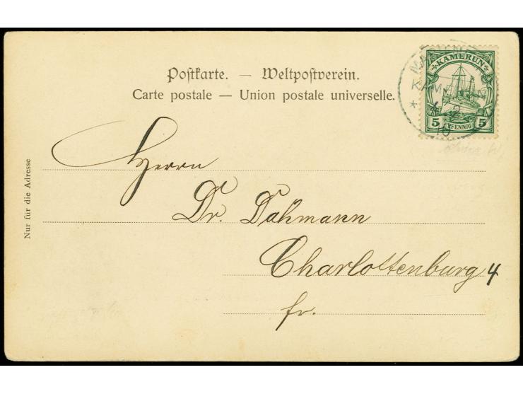 "MARIENBERG 4.2.10.", klar auf Ansichtskarte mit Kaiseryacht 5 Pfg. und Grußtext nach Charottenburg, Pracht