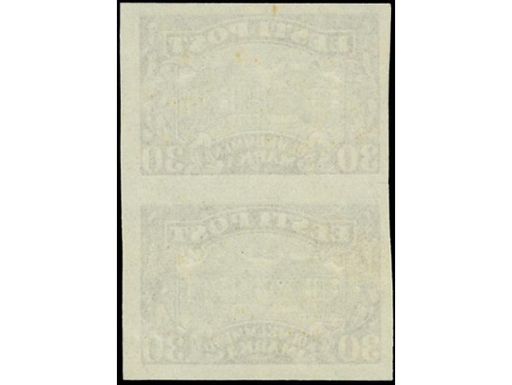 1924, National theater 30 m. proof in lilac with blue network, vertical pair, fine  (Hurt/Ojaste G1)
 