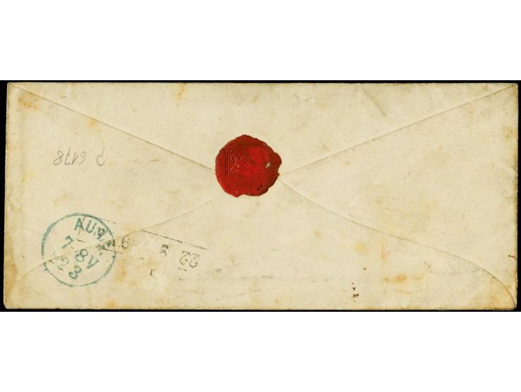 1870, "BERLIN P.E. 10 21/3 70", klar auf NDP 1 Gr. karmin auf Brief an einen Matrosen an Bord des Kanonenbootes 'Delphin' (üb