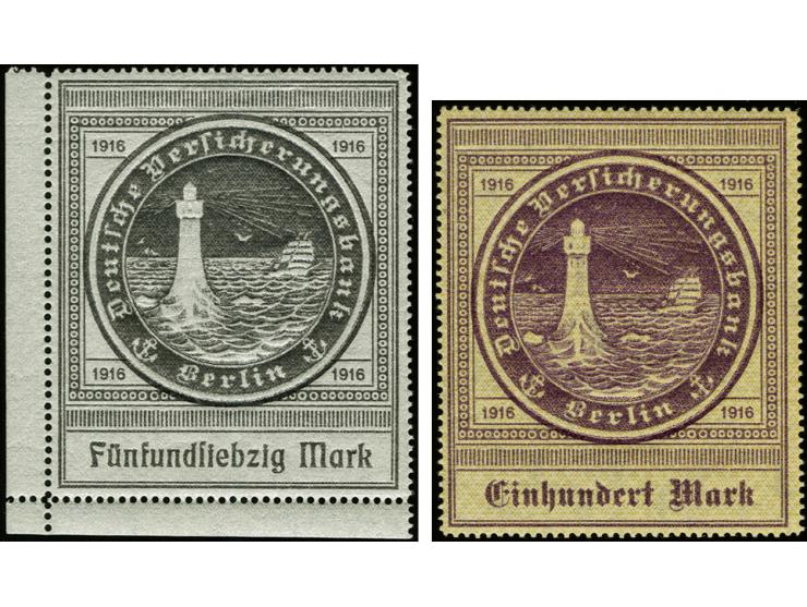 Ozeanreederei 75 M. und 100 M., ungebraucht, Kabinett, div. Signaturen (Mi. 1.360,-)