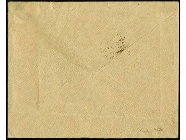 30 Pfg. im senkrechten Paar mit Germania 10 Pfg. im senkrechten Paar als Zufrankatur mit Stempel "MINSK 19 11 18" auf BNrief 
