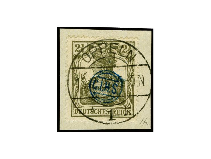 2½ Pfg. sauber gestempelt auf Briefstück, tadellos, u.a. sign. Weinberg BPP und Fotoattest Gruber BPP