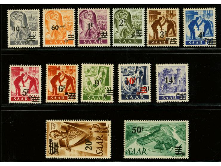 Urdruck 10c - 50 Fr. komplett, 50 Fr. ungebraucht, sonst postfrisch, private Signaturen, Fotoattest Geigle BPP