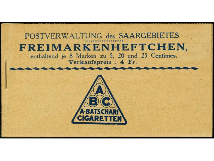 MARKENHEFTCHEN: 1924, Markenheftchen Landschaften, Deckel übliche Öffnungsspuren, 2 Werte mit Plattenfehler, tadellos, Fotoat