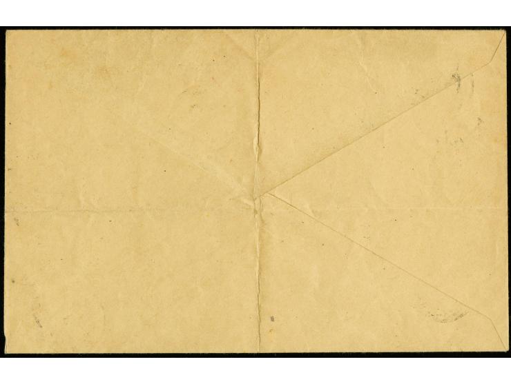 2½ Pfg.-10 M.kpl. mit Stempel "FLENSBURG 10.2.20" auf adressiertem Umschlag der Commission; 10 M. unauffällige kleine Schürfu