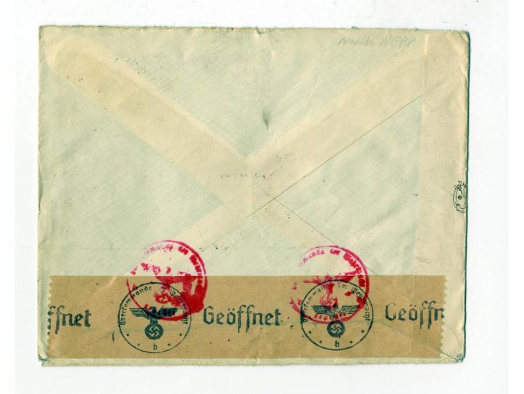 Dachau: 1942, 2 frankierte Luftpostbriefe an einen finn. Freiwilligen in der SS-Wachmannschaft, einmal mit Zensur-L3 "Postzen