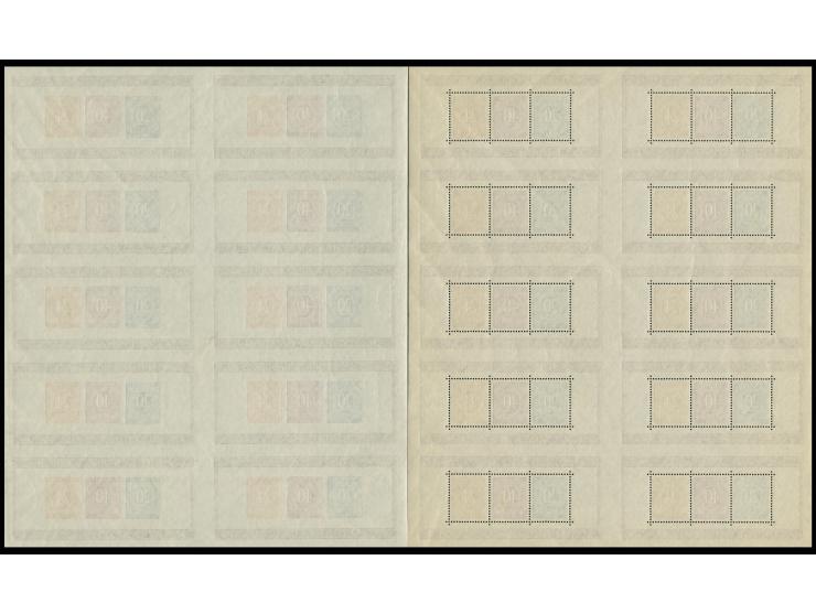 Berliner Blockpaar, jeweils im kompletten Kleinbogen zu 5x2 Blocks, postfrisch, einige kleine Knitter, minimale Haftstellen s