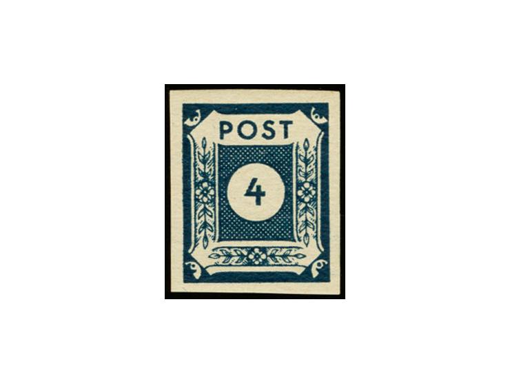 4 Pfg. schwarzblau, postfrisch, tadellos, sign. Leonhard und Fotoattest Jasch BPP (Mi. 750,-)