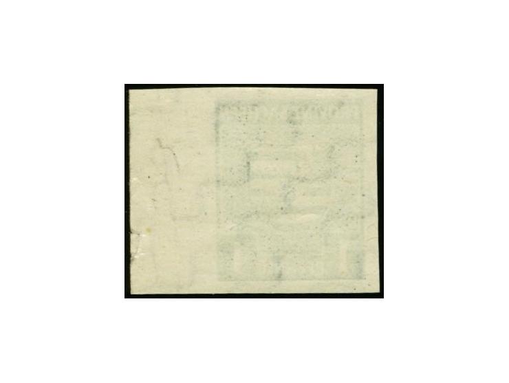 1 Pfg., Wasserzeichen Stufen steigend, postfrisch vom rechten Bogenrand (dort Knitter und gummimatte Stelle), rückseitig am O