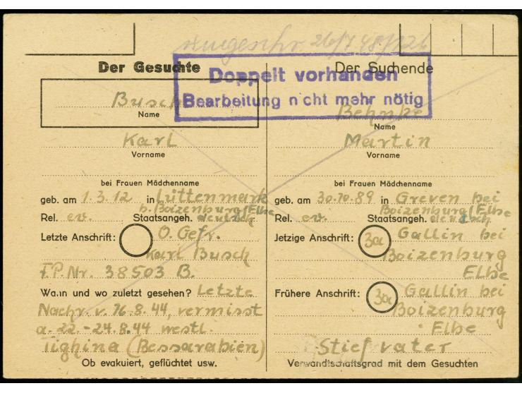 Ganzsachenkarte 2 M. als Formblatt mit portogerechter Frankatur Einzelmarke Arbeiter 40 Pfg. und zwei Einzelwerte 80 Pfg. je 