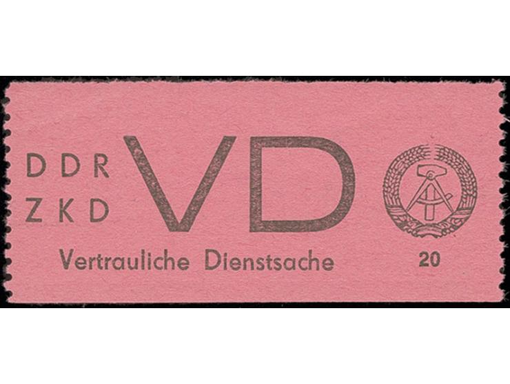 Für vertrauliche Dienstsachen: 1965, 20 Pfg. auf durchgefärbtem Papier, postfrisch (Mi. 2800,-)