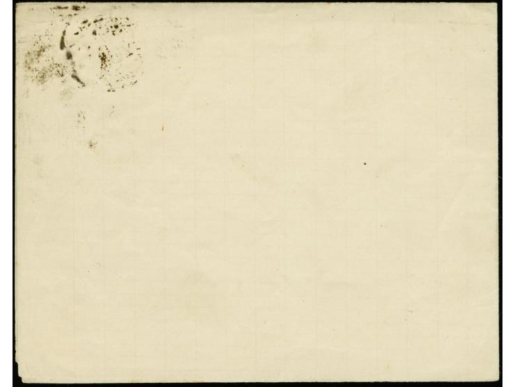 Großer Schild ¼ Gr. grauviolett und ½ Gr. orange, beide farbfrisch, gut gezähnt und geprägt, mit aptiertem Bahnpost-EKr. "STE
