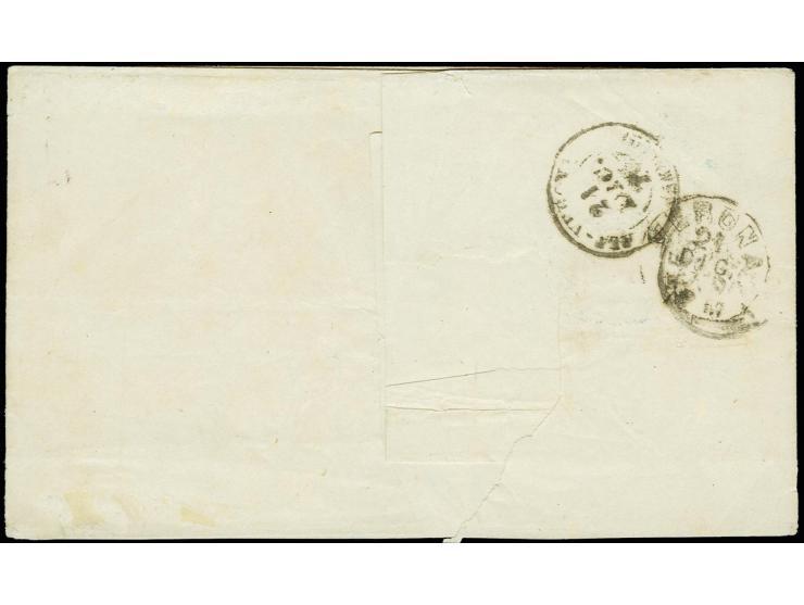 9 Kr. rötlichbraun mit EKr. "FRANKFURT A.M. 19/12 73" auf Faltbrief nach Italien, Pracht