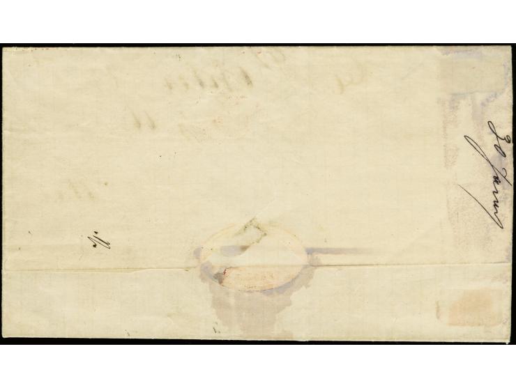 9 Kr. rotbraun mit klarem EKr. "FRANKFURT A.M. 24/1 73" auf Faltbrief nach Paris mit vorderseitig blauem Grenzeingangsstempel