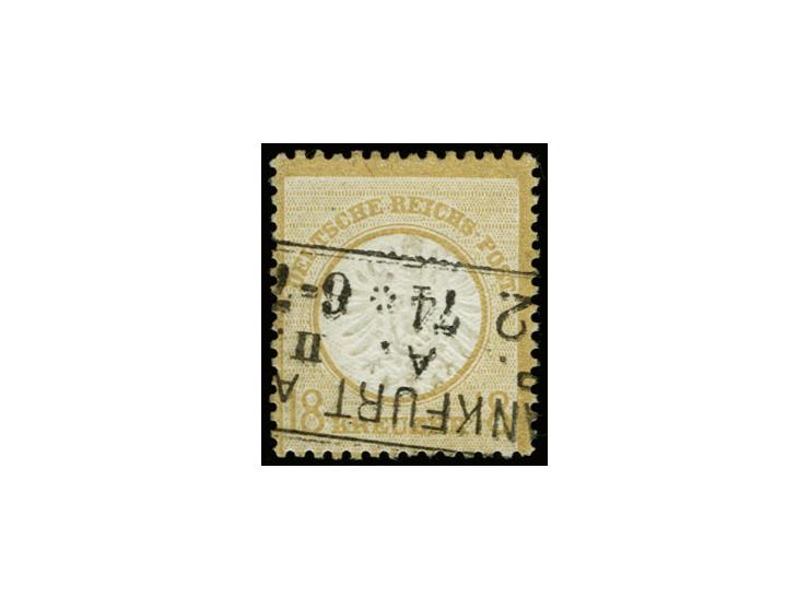 18 Kr. hellgraubraun, mit Ra3 "FRANKFURT A.M. ..2.74", tadellos, doppelt sign. Bühler, Fotoattest Hennies BPP (Mi. 2.800,-)