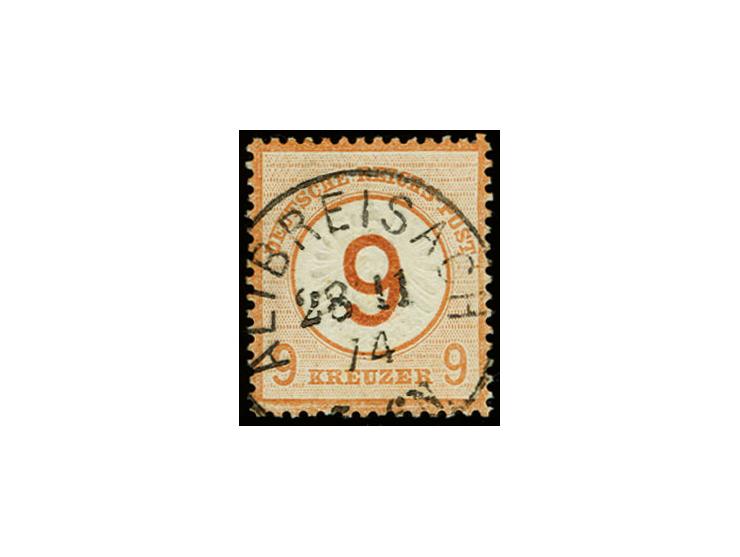 9 auf 9 Kr. braunorange mit EKr. "ALTBREISACH 28 11 74", Pracht, Fotoattest Sommer BPP