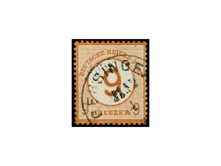 9 auf 9 Kr. braunorange mit EKr. "GENSINGEN 11 12 74", Pracht, Fotobefund Sommer BPP