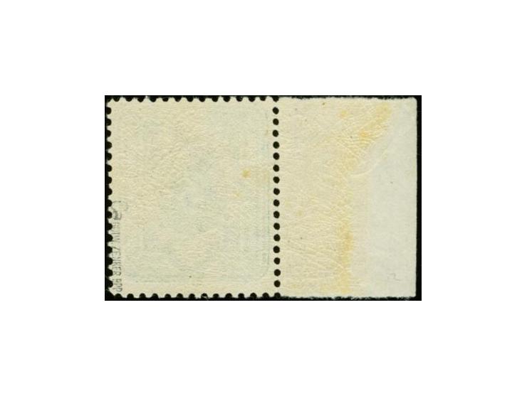 3 Pfge. grün im verschmälertem Format, linkes Randstück, postfrisch in einwandfreier Erhaltung, sign. Zenker BPP und Fotoatte