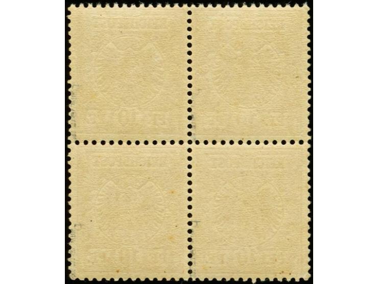 10 Pfg. lebhaftrosarot, postfrischer 4er-Block, geprüft Zenker BPP (Mi. 480,-)