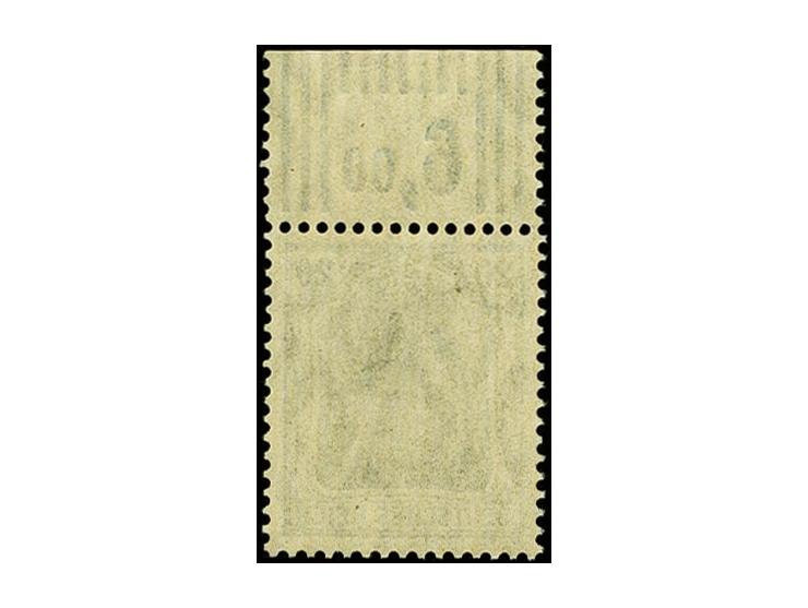 20 Pfg. violettultramarin, Oberrandstück mit Walzenkonfiguration 3'7'3, postfrisch bzw. Falzrest im Oberrand, tadellos, Fotoa