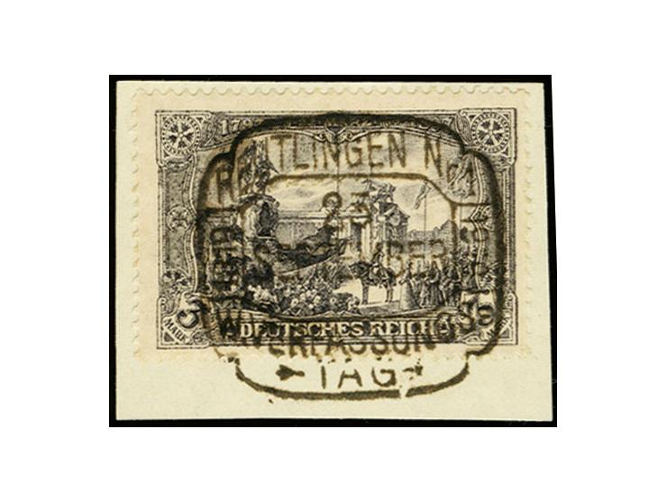 3 M. schwarzviolettgrau, sauber mit Sonderstempel "STUTTGART 23 SEPTEMBER" auf Briefstück, tadellos, Fotoattest Jäschke-L. BP