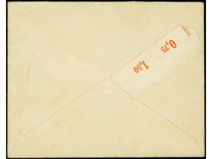 10+5 Pfg. rotkarmin im Unterrand-3er-Block mit HAN "H 1780.19" und 5 Pfg. grün je mit Stempel "BERLN-WILMERSDORF 3.6.19.3.20"