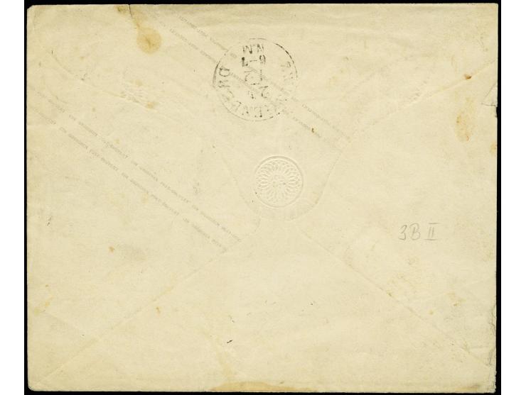 1 Gr. Ganzsachenumschlag mit EKr. "FONTOY 23 12 75" nach Zwingenberg mit rückseitigem T&T-Ankunftsstempel, extrem späte Aufbr