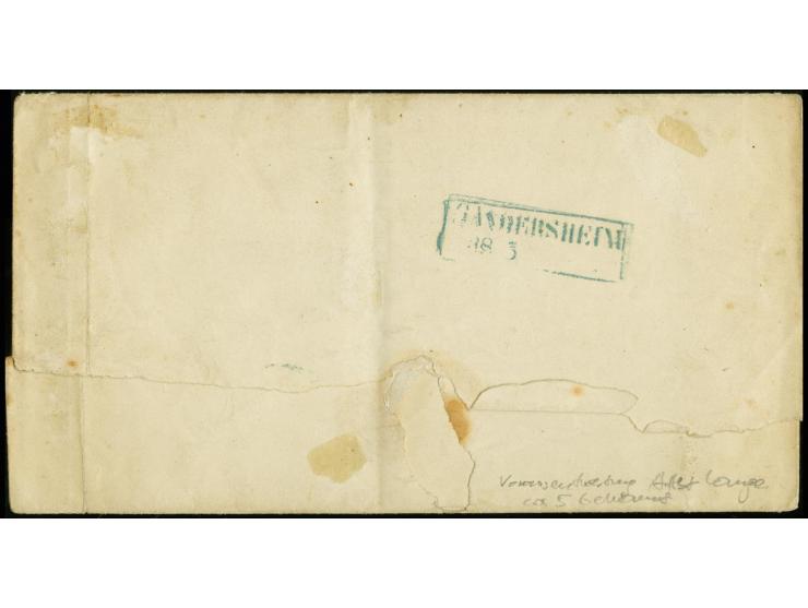 2/4 Ggr. und ¼ Ggr. auf hellbraun  mit Vorausentwertung "39" SEESEN auf Briefhülle nach Gandersheim mit Ankunftsstempel; Brie