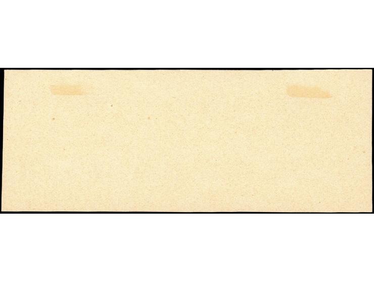 Neudruck-Probedruck Kleinbogen mit allen Wertstufen in schwarz auf ungummiertem Papier, sehr selten, nur wenige Stücke bekann
