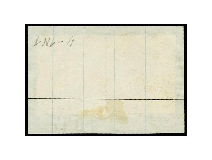 1 Sgr. karmin im waagerechten Paar mit Hufeisenstempel "COELN 21 8 67" (Spalink Nr. 4-1N1) auf Briefstück, 2 vollständige Abs