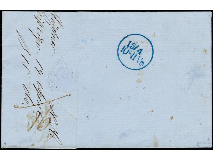 5 Ngr. rosabraun und 1 Ngr. auf rosa, beide voll- bis breitrandig und farbfrisch, mit DKr. "LEIPZIG 14 IV 63" (Jahreszahl kop