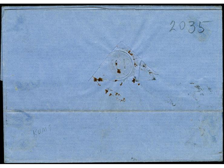 10 Ngr. milchblau und 1 Ngr. auf graurot, beide voll- bis breitrandig und farbfrisch mit Nr. "2" auf Reco-Brief der 3. Gewich