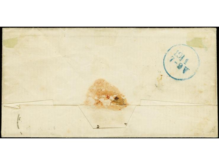 1863, ½ Ngr. orange im 4er-Block mit DKr. "LEIPZIG 18 JAN. 66" auf kleiner Briefhülle nach Berlin; sehr schöne und seltene Fr